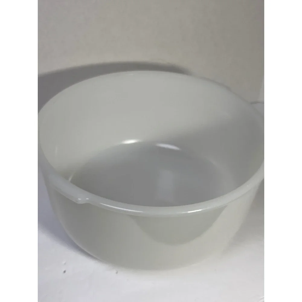 Vintage Glasbake for Sunbeam  White Milk Glass Mixing Bowl  Made in USA